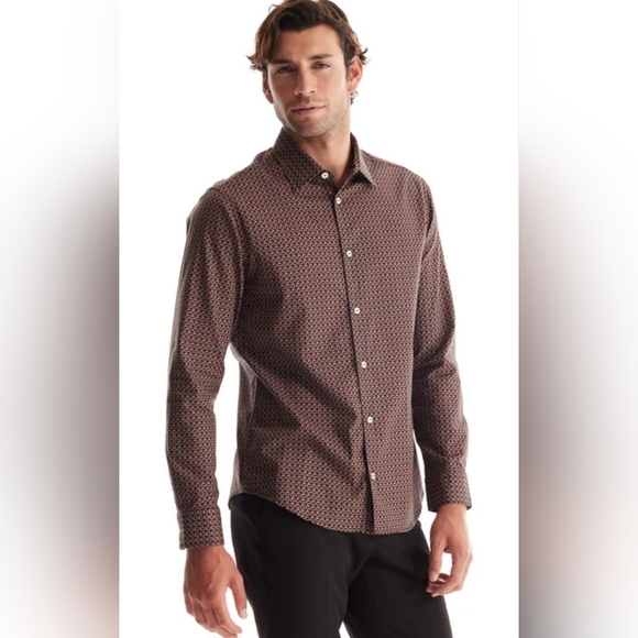 Soft Cloth Soft Point Collar Shirt In Italian Woven Fabric Navy City Grid Medium - Picture 1 of 11